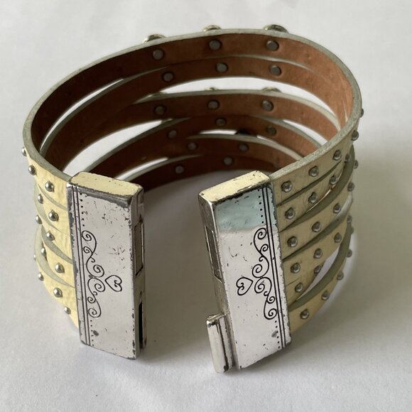Brighton Leather Thea Cream Wrap Bracelet Retired - Picture 4 of 4